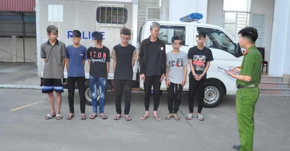 Các đối tượng gây rối trật tự công cộng. Ảnh: Công an tỉnh Hải Dương. Các đối tượng gây rối trật tự công cộng. Ảnh: Công an tỉnh Hải Dương.