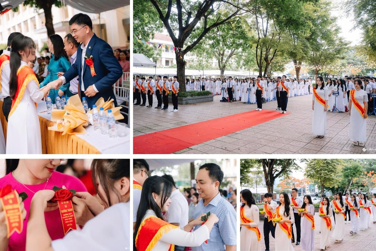 Những khoảnh khắc ý nghĩa và đầy cảm xúc trong buổi lễ tri ân và trưởng thành khối 12 niên khóa 2022-2025 tại Trường THPT chuyên Lê Khiết. Ảnh: PVCFC. Những khoảnh khắc ý nghĩa và đầy cảm xúc trong buổi lễ tri ân và trưởng thành khối 12 niên khóa 2022-2025 tại Trường THPT chuyên Lê Khiết. Ảnh: PVCFC.