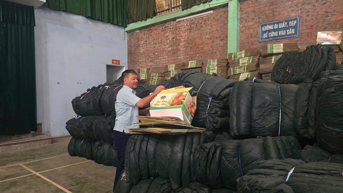 Ông Nguyễn Văn Thiết, Giám đốc HTX Sản xuất và Tiêu thụ vải sớm Phúc Hòa (huyện Tân Yên, Bắc Giang) đã chuẩn bị vật tư sẵn sàng cung ứng cho bà con đến mùa thu hoạch vải chín sớm. Ảnh: Phạm Minh. Ông Nguyễn Văn Thiết, Giám đốc HTX Sản xuất và Tiêu thụ vải sớm Phúc Hòa (huyện Tân Yên, Bắc Giang) đã chuẩn bị vật tư sẵn sàng cung ứng cho bà con đến mùa thu hoạch vải chín sớm. Ảnh: Phạm Minh.