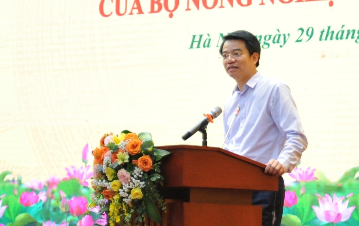 Ông Phạm Tân Tuyến, Vụ trưởng Vụ Tổ chức cán bộ phát biểu tại Hội nghị. Ảnh: Mai Đan. Ông Phạm Tân Tuyến, Vụ trưởng Vụ Tổ chức cán bộ phát biểu tại Hội nghị. Ảnh: Mai Đan.
