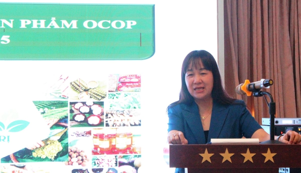 Bà Vũ Thị Bích Hậu, Phó Giám đốc Sở NN-MT TP Đà Nẵng cho biết Sở sẽ rà soát hỗ trợ chủ thể OCOP xây dựng câu chuyện sản phẩm. Ảnh: Lan Anh
