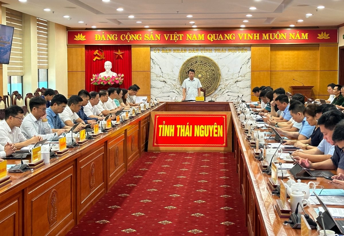 Ông Nguyễn Thanh Bình - Phó Chủ tịch Thường trực UBND tỉnh Thái Nguyên chủ trì Hội nghị triển khai nhiệm vụ công tác phòng, chống thiên tai và tìm kiếm cứu nạn năm 2025. Ảnh: Quang Linh. Ông Nguyễn Thanh Bình - Phó Chủ tịch Thường trực UBND tỉnh Thái Nguyên chủ trì Hội nghị triển khai nhiệm vụ công tác phòng, chống thiên tai và tìm kiếm cứu nạn năm 2025. Ảnh: Quang Linh.