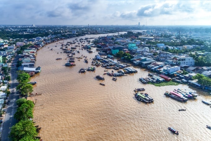 The Mekong Delta is a national hub for the production and export of food, seafood, and fruit. Photo: TL.