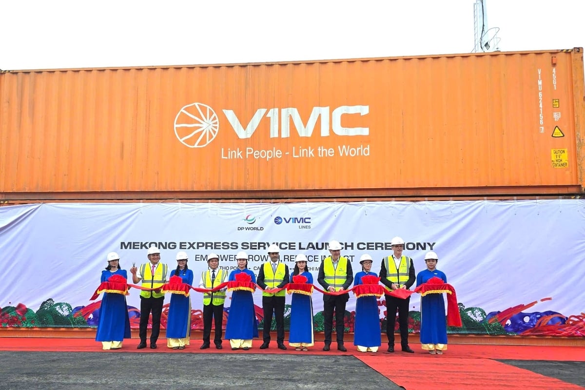 Lễ khai trương tuyến vận tải biển Mekong Express tại cảng Cái Cui (TP Cần Thơ). Ảnh: Kim Anh. Lễ khai trương tuyến vận tải biển Mekong Express tại cảng Cái Cui (TP Cần Thơ). Ảnh: Kim Anh.