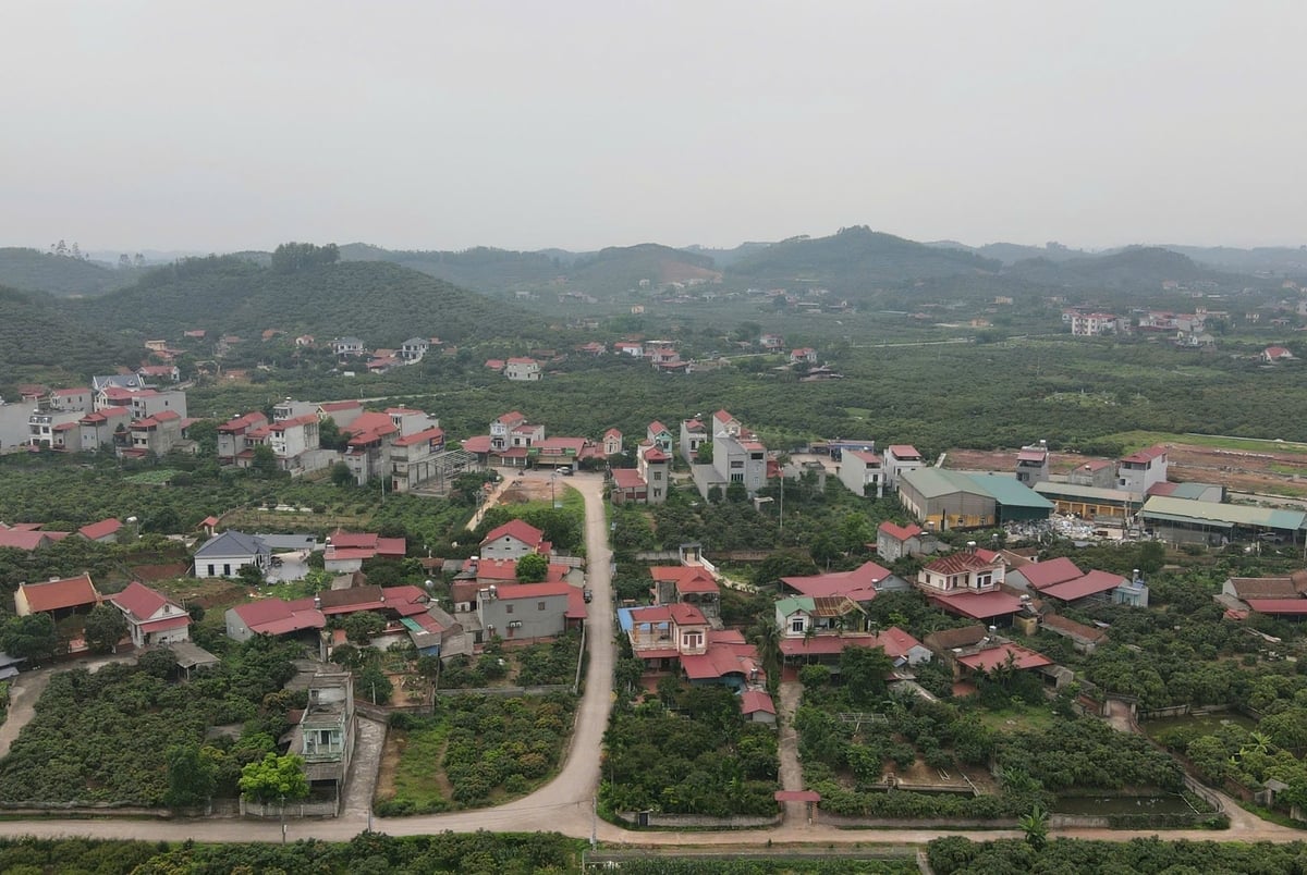 Một góc làng quê tại xã Phúc Hòa, huyện Tân Yên hôm nay. Ảnh: Đinh Mười.