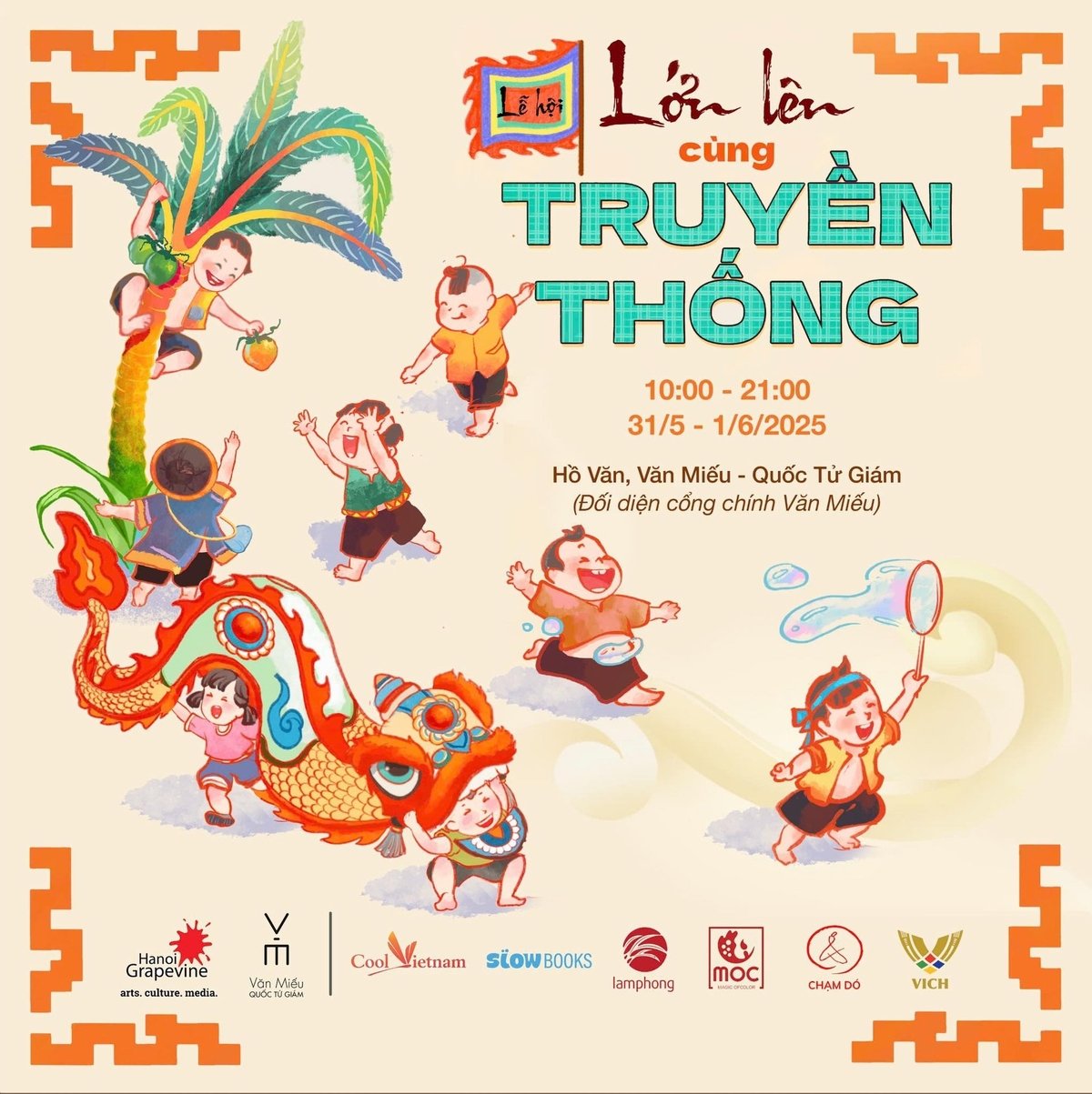 Lễ hội 'Lớn lên cùng truyền thống' diễn ra từ ngày 31/5 - 1/6. Ảnh: Trung tâm Văn hóa Hồ Văn. Lễ hội 'Lớn lên cùng truyền thống' diễn ra từ ngày 31/5 - 1/6. Ảnh: Trung tâm Văn hóa Hồ Văn.