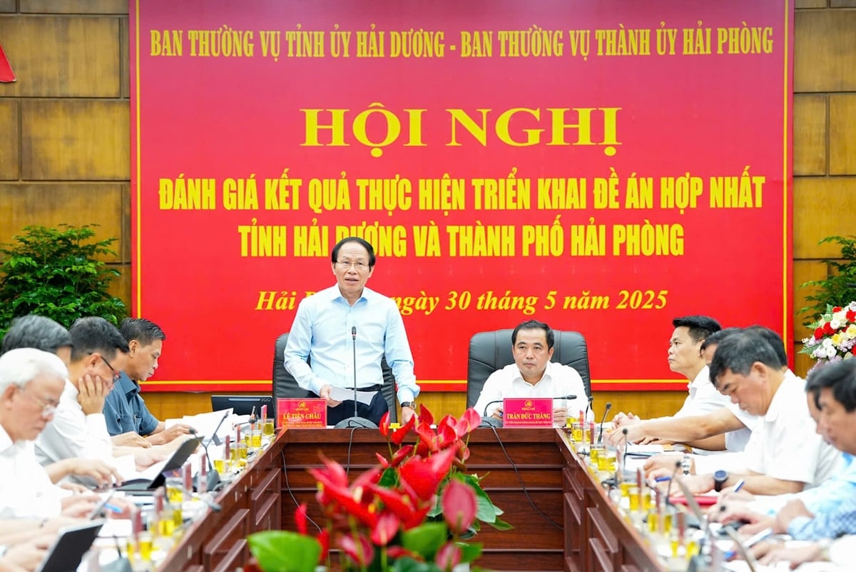 Ông Lê Tiến Châu - Bí thư Thành uỷ Hải Phòng phát biểu tại hội nghị. Ảnh: Đàm Thanh. Ông Lê Tiến Châu - Bí thư Thành uỷ Hải Phòng phát biểu tại hội nghị. Ảnh: Đàm Thanh.