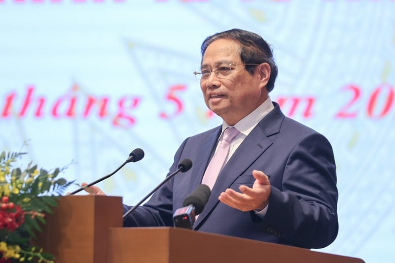 Thủ tướng Phạm Minh Chính phát biểu kết luận tọa đàm. Ảnh: VGP. Thủ tướng Phạm Minh Chính phát biểu kết luận tọa đàm. Ảnh: VGP.