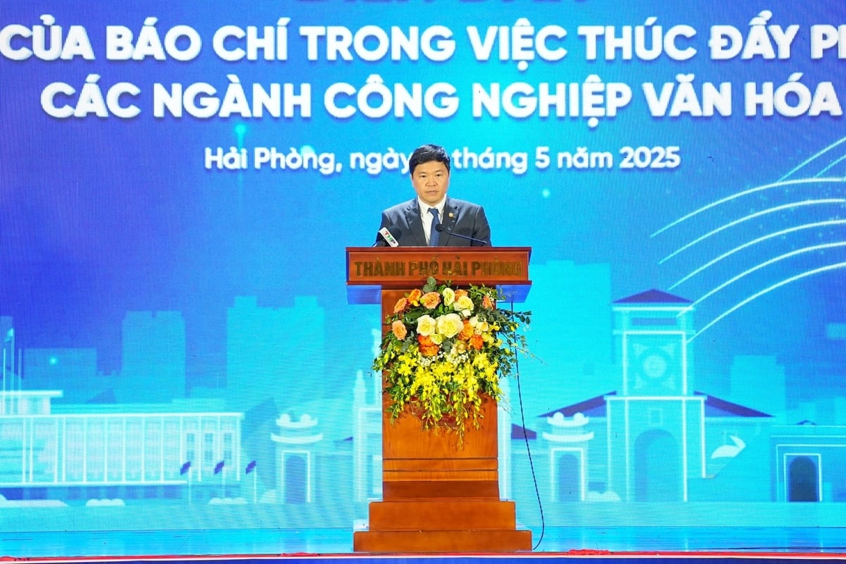 Ông Hoàng Minh Cường - Phó Chủ tịch UBND thành phố Hải Phòng phát biểu. Ảnh: Đàm Thanh. Ông Hoàng Minh Cường - Phó Chủ tịch UBND thành phố Hải Phòng phát biểu. Ảnh: Đàm Thanh.