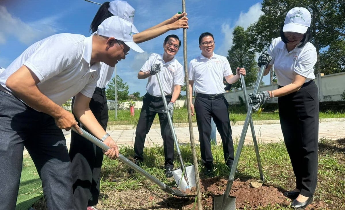 Lãnh đạo UBND tỉnh Đồng Nai và Sở Nông nghiệp và Môi trường cùng tham gia trồng cây xanh hưởng ứng Ngày Môi trường thế giới 2025. Ảnh: Tường Tú. Lãnh đạo UBND tỉnh Đồng Nai và Sở Nông nghiệp và Môi trường cùng tham gia trồng cây xanh hưởng ứng Ngày Môi trường thế giới 2025. Ảnh: Tường Tú.