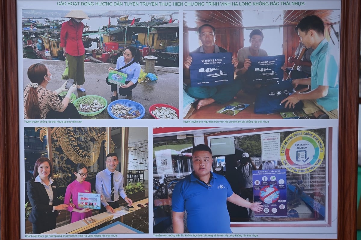 Một số hình ảnh tuyên truyền, vận động không sử dụng đồ dùng nhựa của Ban Quản lý Vịnh Hạ Long. Ảnh: Tùng Đinh. Một số hình ảnh tuyên truyền, vận động không sử dụng đồ dùng nhựa của Ban Quản lý Vịnh Hạ Long. Ảnh: Tùng Đinh.