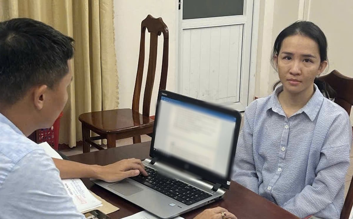 Đối tượng Phạm Thị Ngọc Nha tại cơ quan công an. Ảnh: Công an tỉnh Quảng Nam. Đối tượng Phạm Thị Ngọc Nha tại cơ quan công an. Ảnh: Công an tỉnh Quảng Nam.