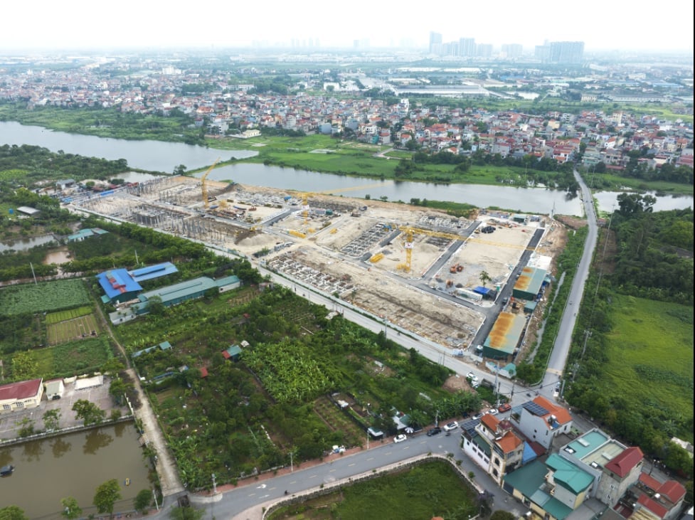 Tiến độ dự án đã xong phần hạ tầng và móng cọc. Ảnh: SGO. Tiến độ dự án đã xong phần hạ tầng và móng cọc. Ảnh: SGO.