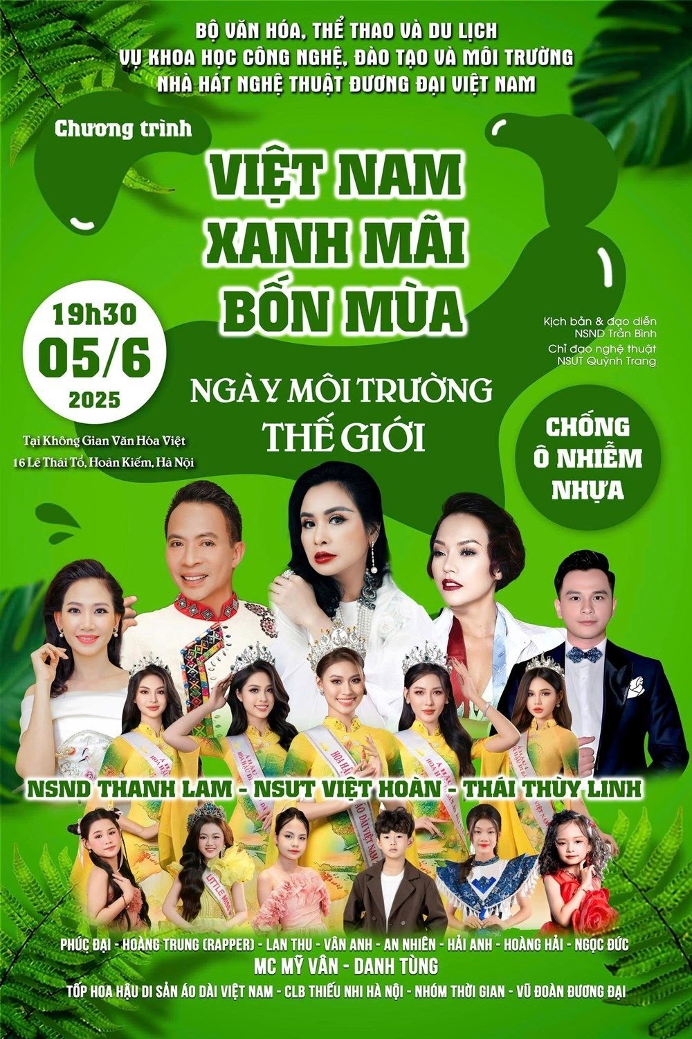 Poster chương trình 'Việt Nam xanh mãi bốn mùa'. Ảnh: Nhà hát Nghệ thuật Đương đại Việt Nam. Poster chương trình 'Việt Nam xanh mãi bốn mùa'. Ảnh: Nhà hát Nghệ thuật Đương đại Việt Nam.