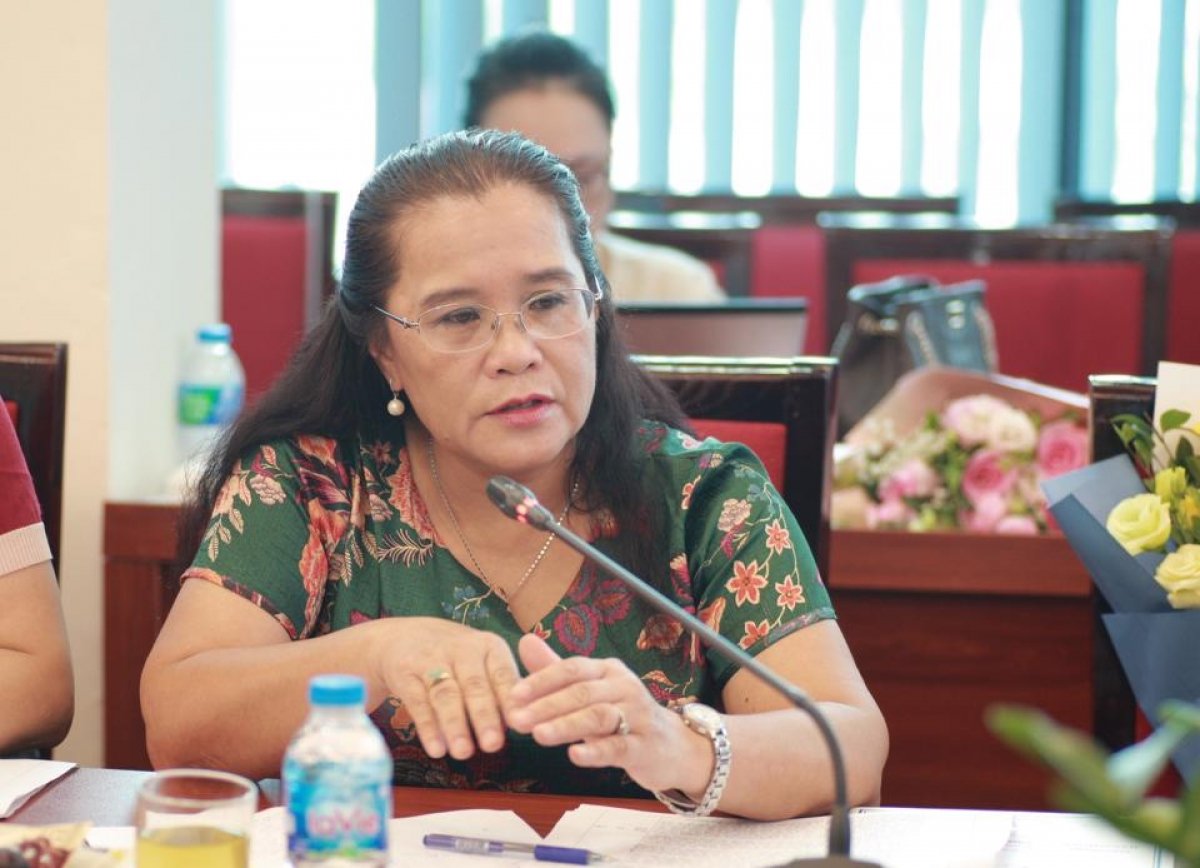 Bà Hương nhấn mạnh chính sách bảo hiểm thất nghiệp là hệ thống giảm sóc – tức là giảm thiểu các thiệt hại khi người lao động gặp biến cố trong thị trường việc làm. Ảnh: NVCC.