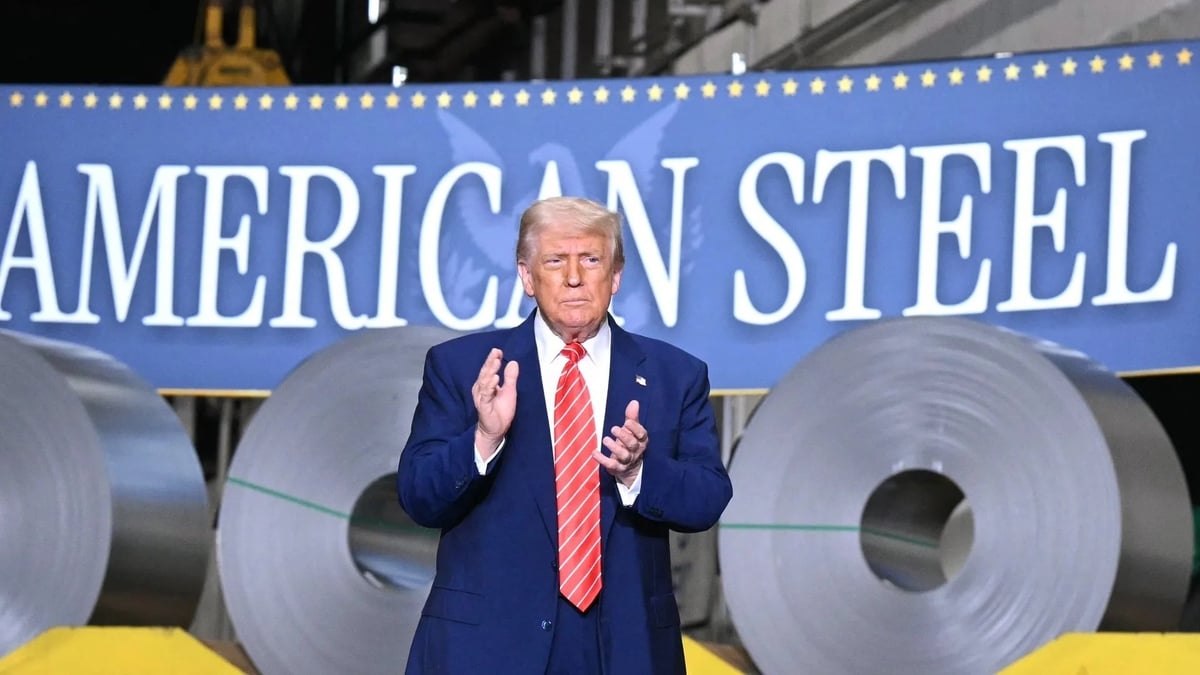 Tổng thống Trump phát biểu tại một cuộc mít tinh tại U.S. Steel - Irvin Works ở West Mifflin, Pennsylvania, hồi tuần trước. Ảnh: Getty. Tổng thống Trump phát biểu tại một cuộc mít tinh tại U.S. Steel - Irvin Works ở West Mifflin, Pennsylvania, hồi tuần trước. Ảnh: Getty.