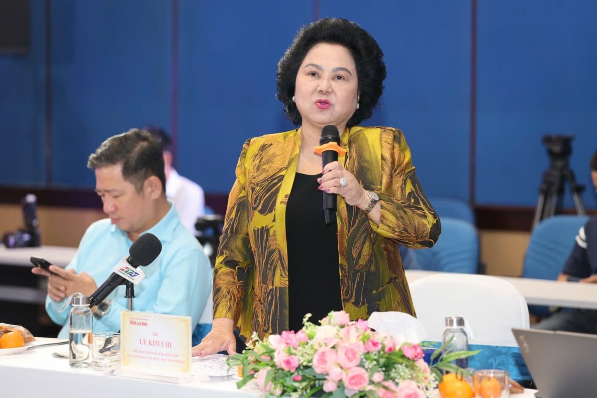 Bà Lý Kim Chi - Chủ tịch Hội Lương thực Thực phẩm TP.HCM phát biểu. Ảnh: Duy Phú. Bà Lý Kim Chi - Chủ tịch Hội Lương thực Thực phẩm TP.HCM phát biểu. Ảnh: Duy Phú.