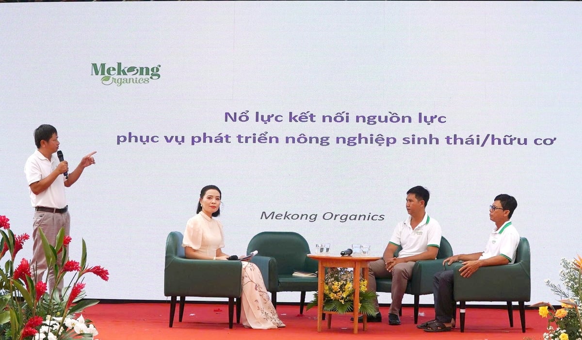 Tọa đàm 'Hành trình hạt lúa sinh thái Tràm Chim'. Ảnh: Lê Hoàng Vũ. Tọa đàm 'Hành trình hạt lúa sinh thái Tràm Chim'. Ảnh: Lê Hoàng Vũ.