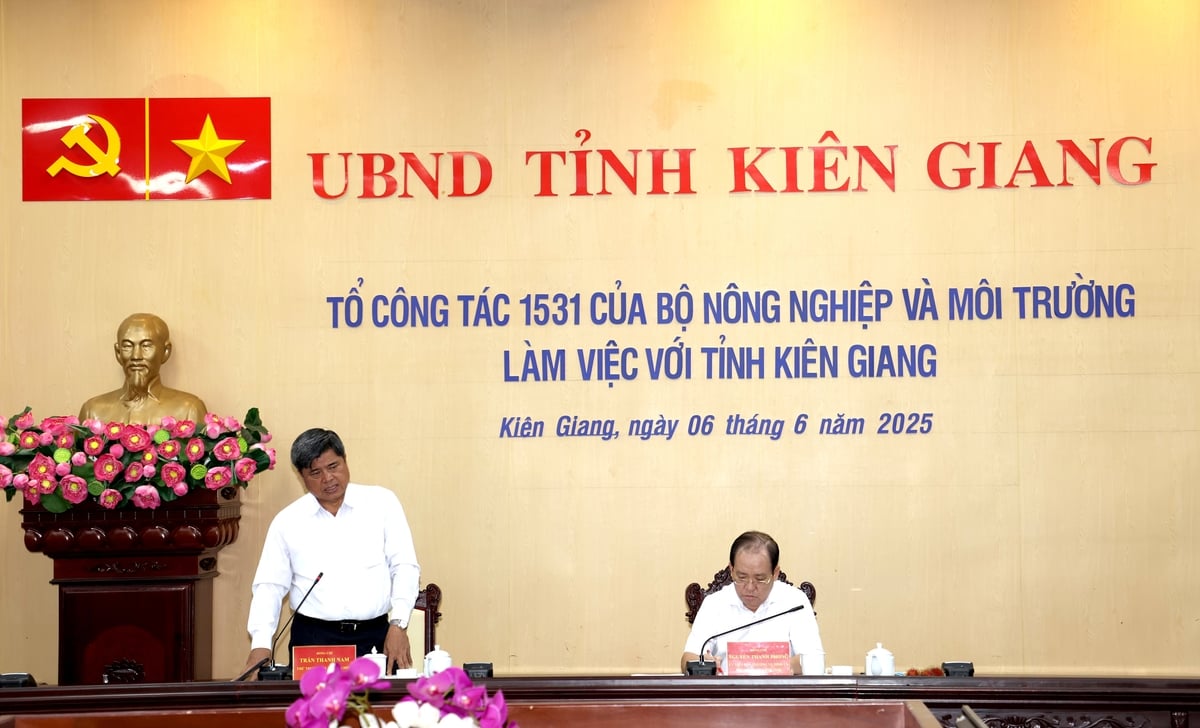 Thứ trưởng Trần Thanh Nam Tổ công tác 1531 đã có buổi làm việc với tỉnh Kiên Giang sáng ngày 6/6/2025. Ảnh: Ngọc Thắng. Thứ trưởng Trần Thanh Nam Tổ công tác 1531 đã có buổi làm việc với tỉnh Kiên Giang sáng ngày 6/6/2025. Ảnh: Ngọc Thắng.