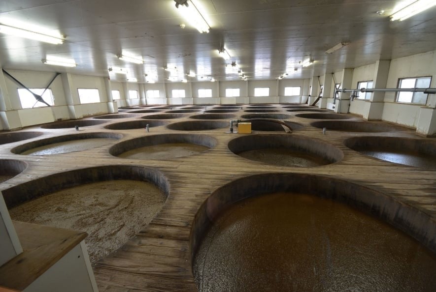 Traditional miso and soy sauce fermentation tanks, where the signature flavors of Japanese soy sauce and miso are born. Photo: wami-japan.