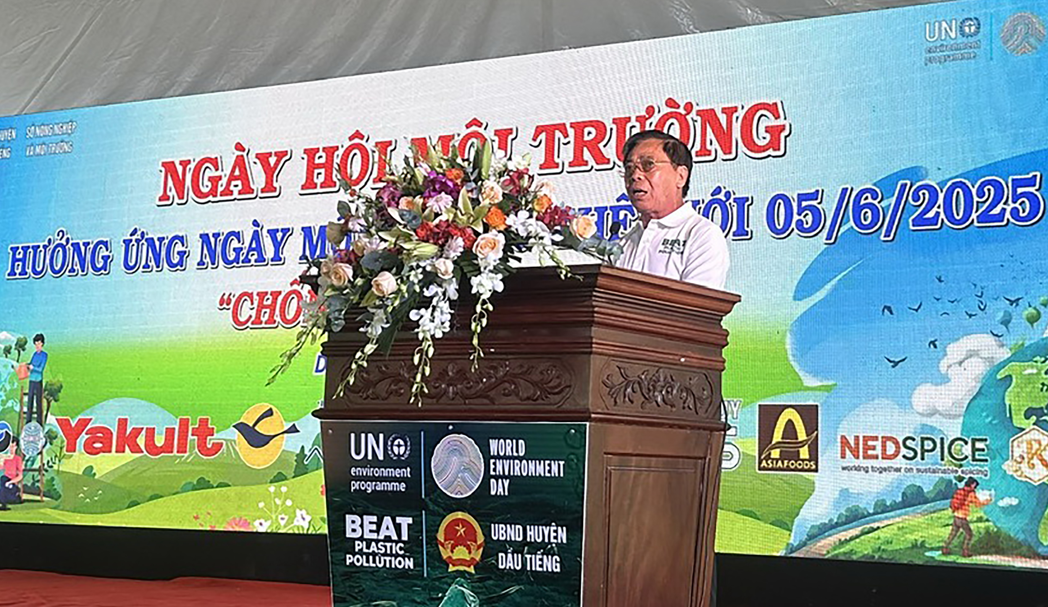 Ông Phạm Văn Bông - Giám đốc Sở Nông nghiệp và Môi trường Bình Dương phát biểu tại chương trình. Ảnh: Tường Tú.