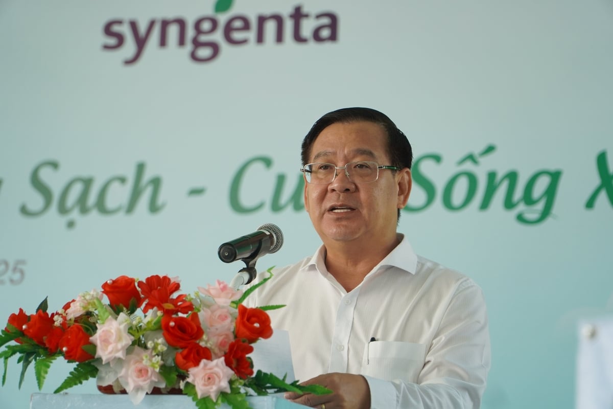 Tổng Giám đốc Syngenta Việt Nam khẳng định 'Hoạt động bảo vệ môi trường là trách nhiệm không thể tách rời trong mọi hoạt động của doanh nghiệp'. Ảnh: Kim Anh.