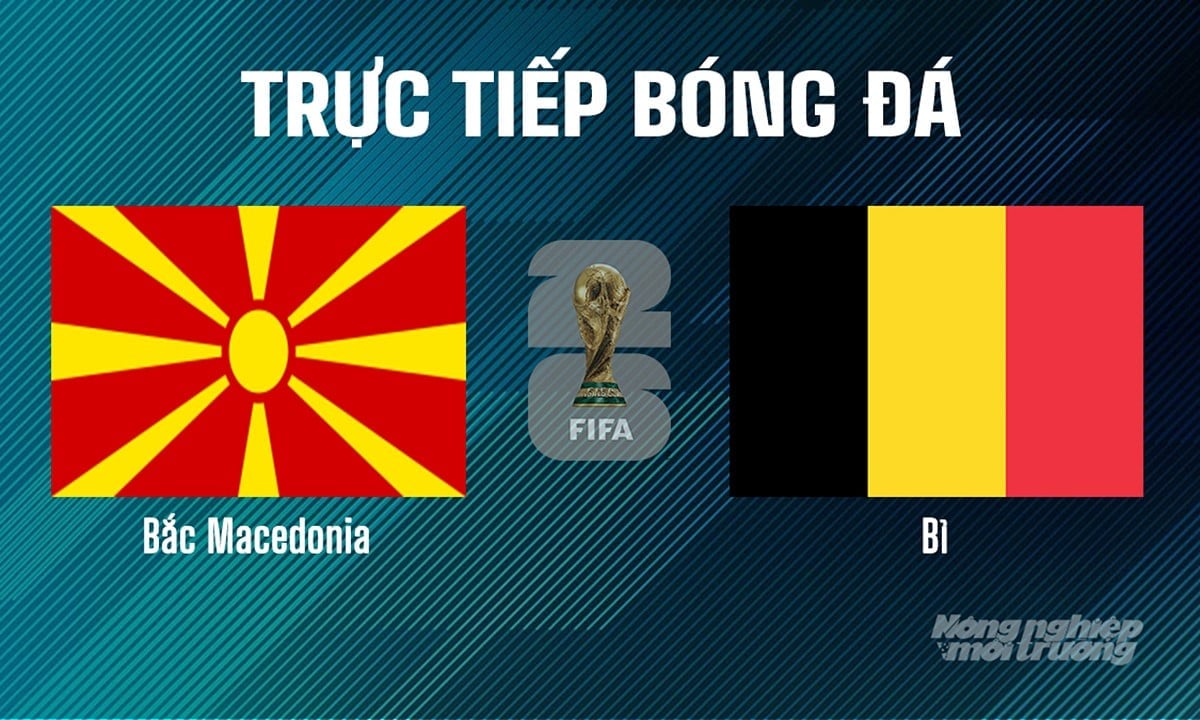Trực tiếp bóng đá tại vòng loại World Cup 2026 giữa Bắc Macedonia vs Bỉ ngày 7/6/2025