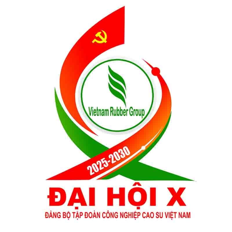 Biểu trưng chính thức của Đại hội Đảng bộ VRG lần thứ X. Ảnh: VRG. Biểu trưng chính thức của Đại hội Đảng bộ VRG lần thứ X. Ảnh: VRG.
