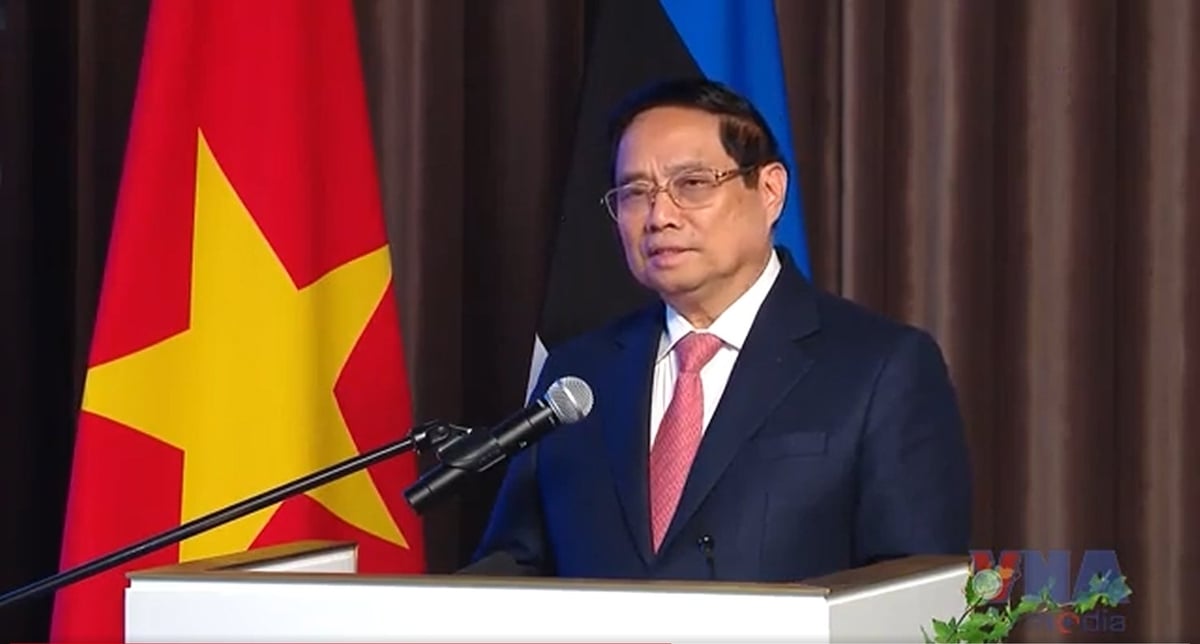 Thủ tướng Chính phủ Phạm Minh Chính phát biểu Tọa đàm. Ảnh: TTXVN. Thủ tướng Chính phủ Phạm Minh Chính phát biểu Tọa đàm. Ảnh: TTXVN.