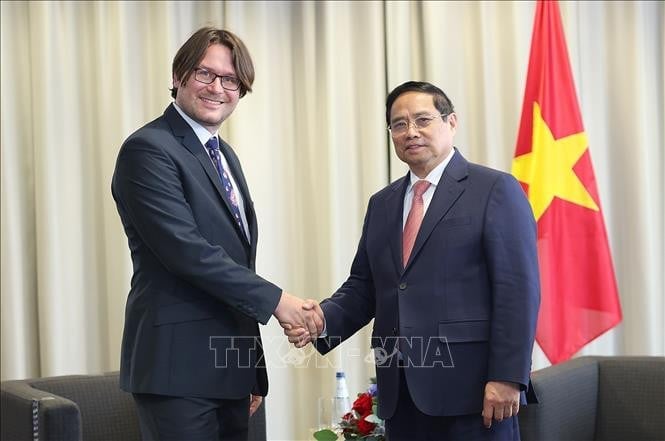 Thủ tướng Phạm Minh Chính tiếp ông Jevgeni Kabanov, Chủ tịch Tập đoàn Bolt - Tập đoàn công nghệ chuyên về di chuyển và giao hàng tiêu biểu của Estonia. Ảnh: TTXVN. Thủ tướng Phạm Minh Chính tiếp ông Jevgeni Kabanov, Chủ tịch Tập đoàn Bolt - Tập đoàn công nghệ chuyên về di chuyển và giao hàng tiêu biểu của Estonia. Ảnh: TTXVN.