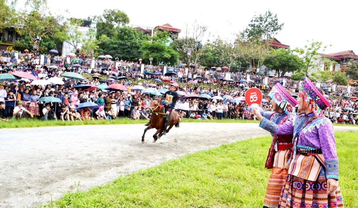 Nài ngựa Lâm Văn Thiều đến từ huyện Hàm Yên, tỉnh Tuyên Quang đã xuất sắc giành chức vô địch Giải đua ngựa truyền thống huyện Bắc Hà năm 2025. Ảnh: Quốc Hồng. Nài ngựa Lâm Văn Thiều đến từ huyện Hàm Yên, tỉnh Tuyên Quang đã xuất sắc giành chức vô địch Giải đua ngựa truyền thống huyện Bắc Hà năm 2025. Ảnh: Quốc Hồng.