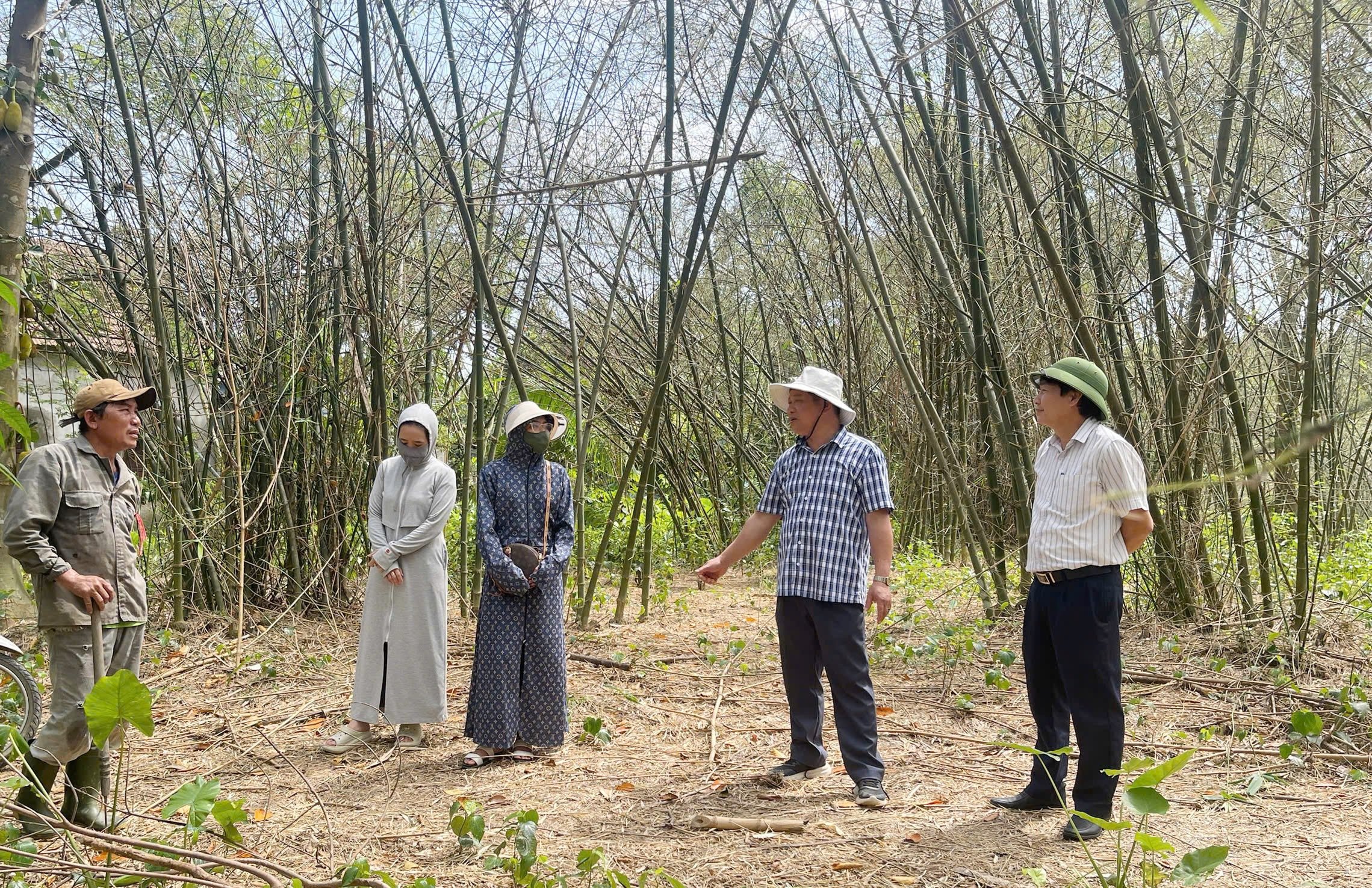 Cán bộ kỹ thuật Chi cục Trồng trọt và Bảo vệ thực vật Quảng Bình hướng dẫn bà con cách phòng trừ châu chấu. Ảnh: T. Đức. Cán bộ kỹ thuật Chi cục Trồng trọt và Bảo vệ thực vật Quảng Bình hướng dẫn bà con cách phòng trừ châu chấu. Ảnh: T. Đức.