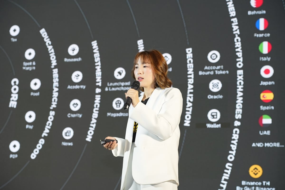 Bà Lynn Hoàng, Giám đốc Quốc gia Binance. Ảnh - Khương Nha. Bà Lynn Hoàng, Giám đốc Quốc gia Binance. Ảnh - Khương Nha.