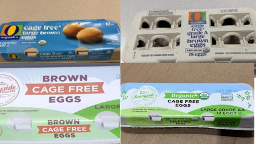 Brands that include 'O Organics' and 'Simple Truth' are among the organic and cage-free eggs being recalled due to a Salmonella outbreak that includes Washington state. Photo: U.S. Food & Drug Administration.