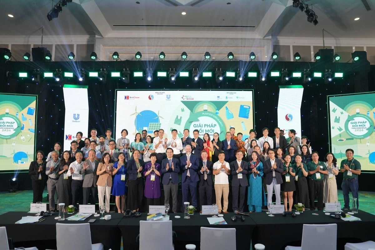 Chương trình 'Giải pháp Đổi mới Tuần hoàn Nhựa 2024' trong khuôn khổ PPC. Ảnh: Unilever. Chương trình 'Giải pháp Đổi mới Tuần hoàn Nhựa 2024' trong khuôn khổ PPC. Ảnh: Unilever.