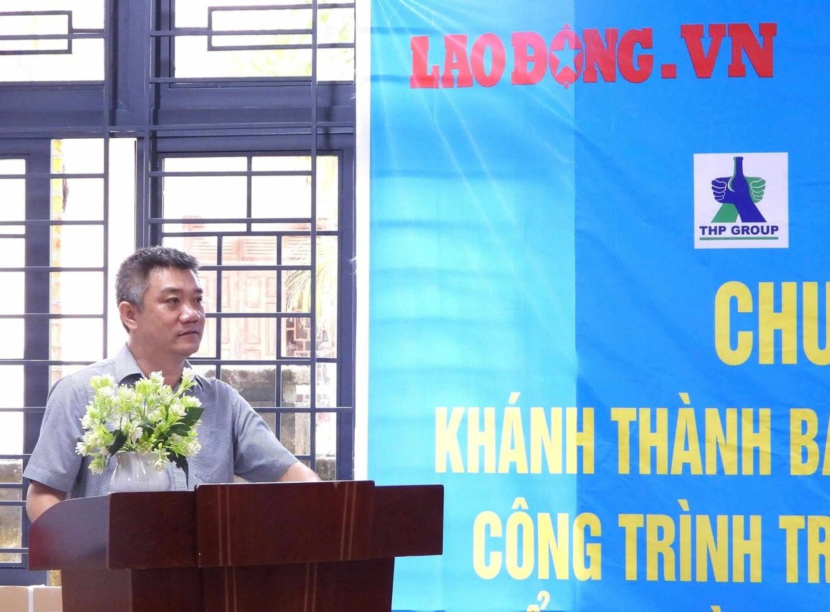 Ông Nguyễn Thanh Vũ - Chủ tịch UBND huyện Krông Ana phát biểu cảm ơn các nhà tài trợ. Ảnh: Bảo Trung. Ông Nguyễn Thanh Vũ - Chủ tịch UBND huyện Krông Ana phát biểu cảm ơn các nhà tài trợ. Ảnh: Bảo Trung.