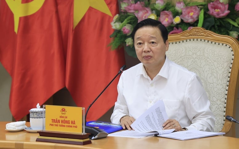 Phó Thủ tướng Trần Hồng Hà chủ trì cuộc họp bàn về Đề án thành lập Trung tâm liên kết, sản xuất, chế biến và tiêu thụ sản phẩm nông nghiệp vùng Đồng bằng sông Cửu Long. Ảnh: Minh Khôi. Phó Thủ tướng Trần Hồng Hà chủ trì cuộc họp bàn về Đề án thành lập Trung tâm liên kết, sản xuất, chế biến và tiêu thụ sản phẩm nông nghiệp vùng Đồng bằng sông Cửu Long. Ảnh: Minh Khôi.