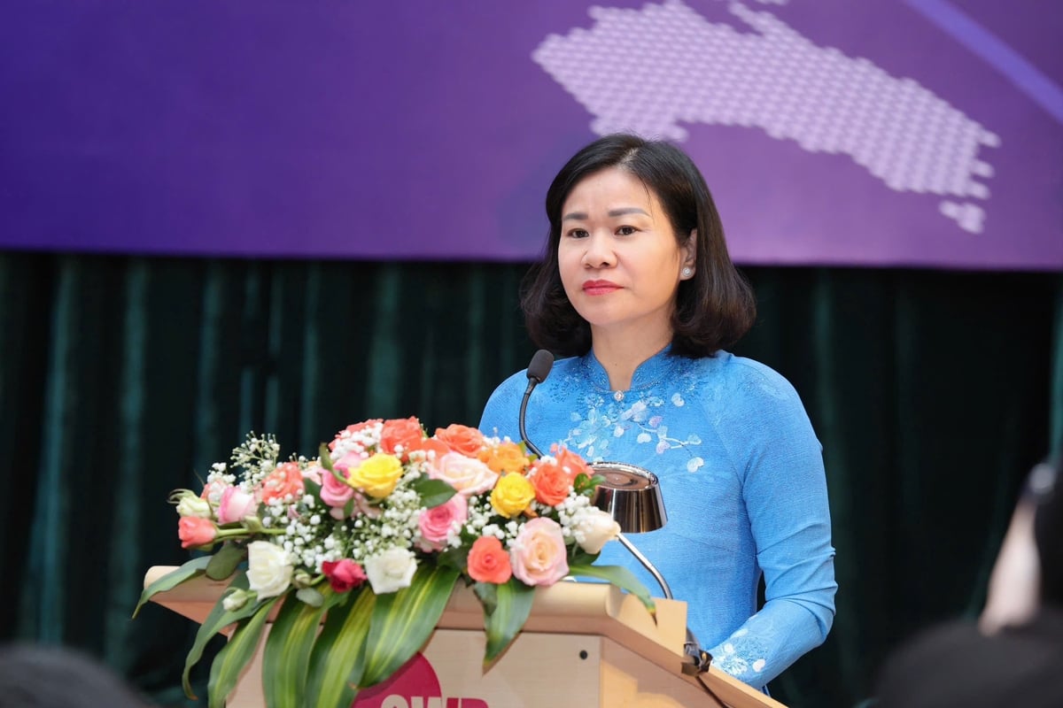 Bà Nguyễn Thị Tuyến, Ủy viên Trung ương Đảng, Chủ tịch Hội Liên hiệp Phụ nữ Việt Nam phát biểu tại Hội thảo. Ảnh: Phan Thảo. Bà Nguyễn Thị Tuyến, Ủy viên Trung ương Đảng, Chủ tịch Hội Liên hiệp Phụ nữ Việt Nam phát biểu tại Hội thảo. Ảnh: Phan Thảo.