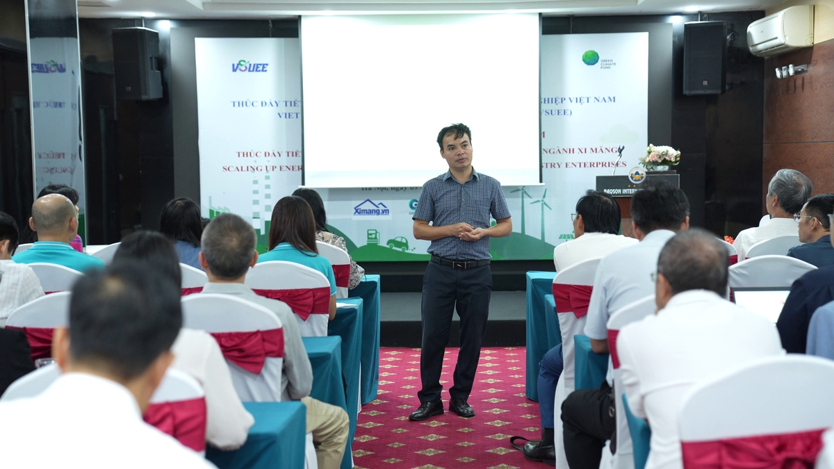Chuyên gia chia sẻ về các chính sách tiết kiệm năng lượng, giảm phát thải khí nhà kính. Ảnh: VNEEP.