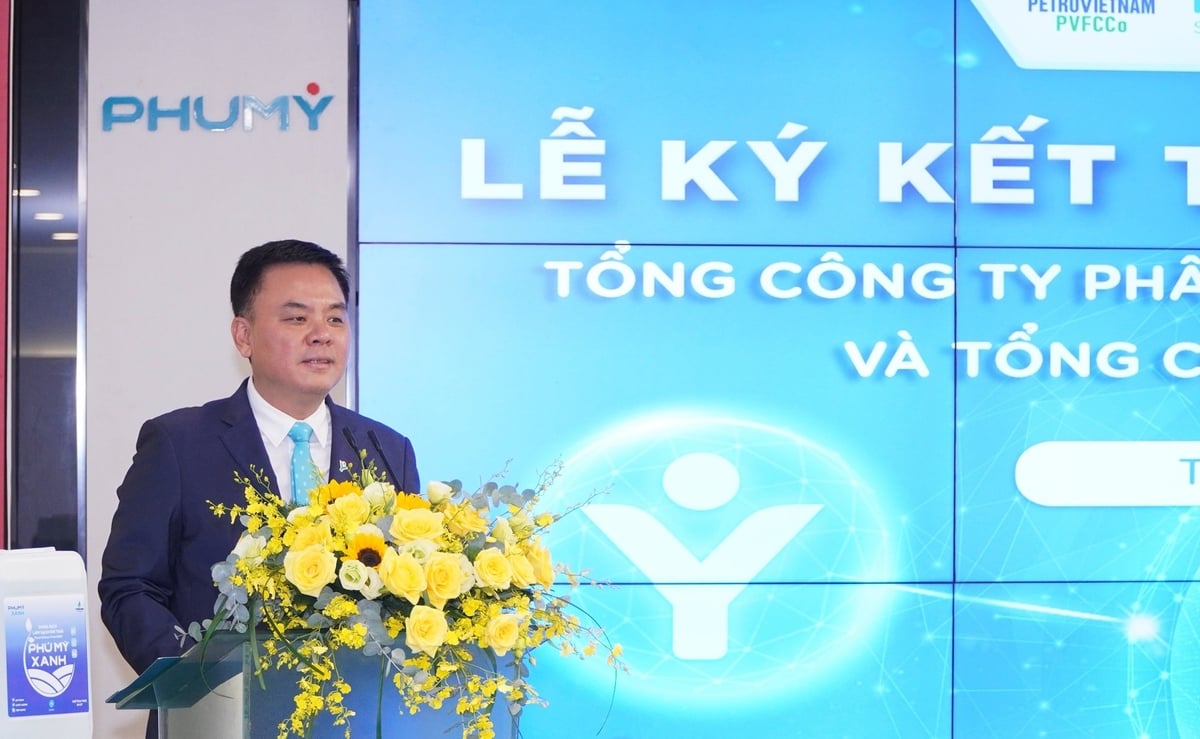 Ông Nguyễn Xuân Hòa, Chủ tịch Hội đồng quản trị Phú Mỹ phát biểu tại Lễ ký kết. Ảnh: Đình Khôi. Ông Nguyễn Xuân Hòa, Chủ tịch Hội đồng quản trị Phú Mỹ phát biểu tại Lễ ký kết. Ảnh: Đình Khôi.