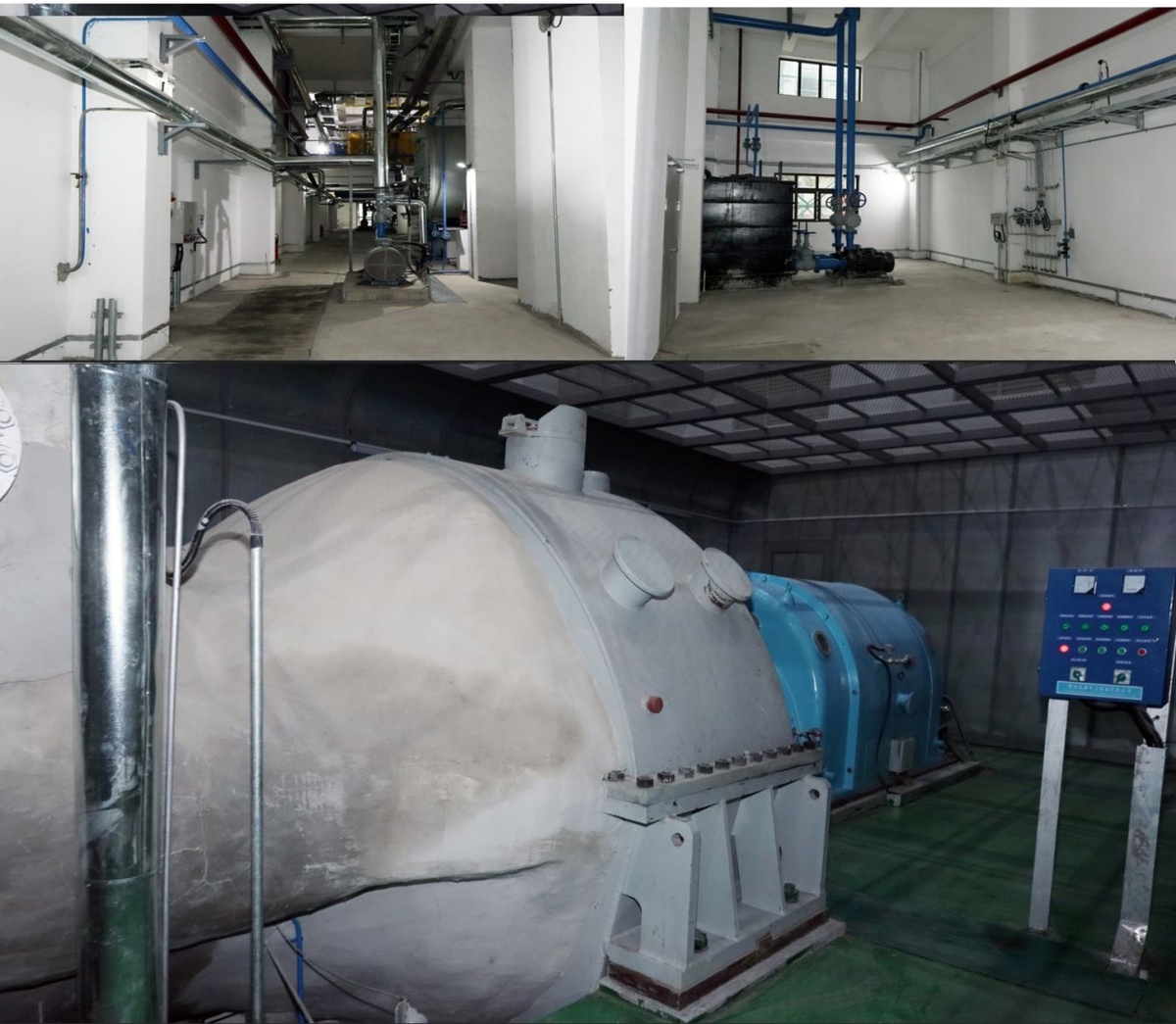 Hệ thống tận dụng nhiệt nhiệt thừa khí thải để phát điện tại một nhà máy xi măng. Ảnh: ĐVCC.