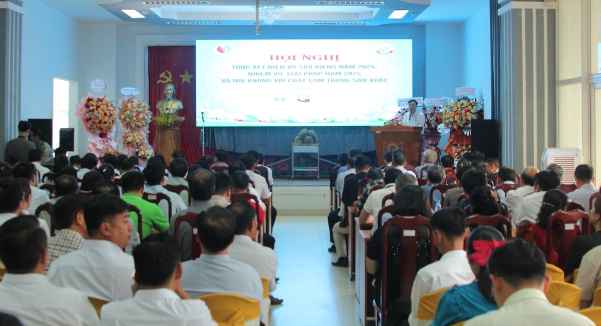 Tỉnh Đắk Lắk tổ chức hội nghị tổng kết niên vụ sầu riêng năm 2024, triển khai nhiệm vụ, giải pháp năm 2025. Ảnh: Phương Chi. Tỉnh Đắk Lắk tổ chức hội nghị tổng kết niên vụ sầu riêng năm 2024, triển khai nhiệm vụ, giải pháp năm 2025. Ảnh: Phương Chi.