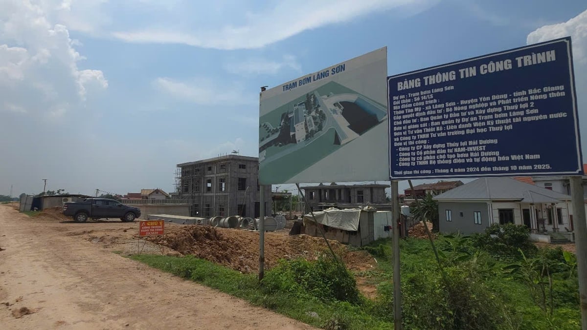 Công trình thuỷ lợi trọng điểm trạm bơm Lãng Sơn (tỉnh Bắc Giang). Ảnh: Kiên Trung. Công trình thuỷ lợi trọng điểm trạm bơm Lãng Sơn (tỉnh Bắc Giang). Ảnh: Kiên Trung.