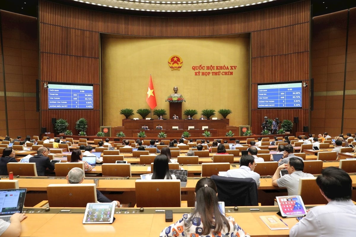 Toàn cảnh phiên họp sáng 14/6. Ảnh: QH. Toàn cảnh phiên họp sáng 14/6. Ảnh: QH.