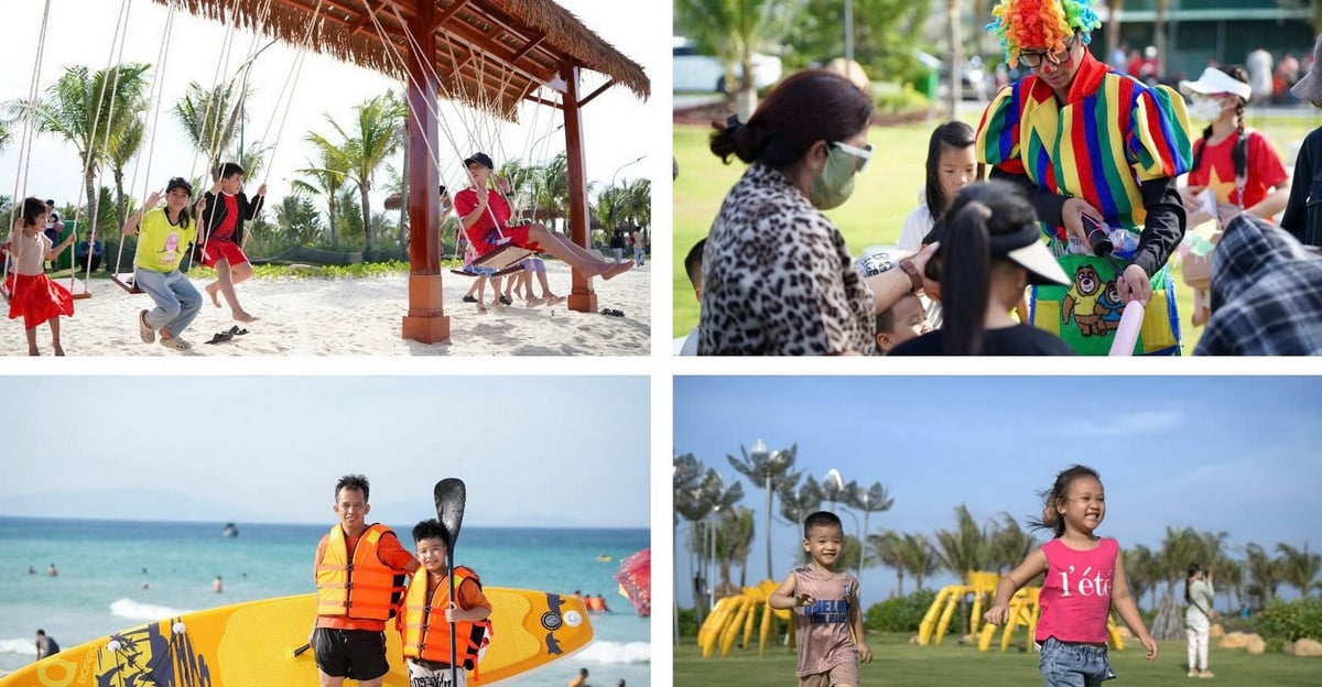 Nhiều gia đình hưởng ứng hoạt động dã ngoại bên bờ biển Bãi Dài. Ảnh: KN Cam Ranh. Nhiều gia đình hưởng ứng hoạt động dã ngoại bên bờ biển Bãi Dài. Ảnh: KN Cam Ranh.
