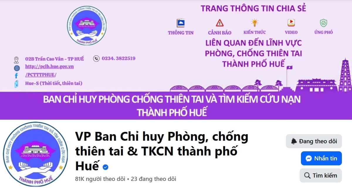 Việc ứng dụng công nghệ thông tin, mạng xã hội trong truyền tin dự báo, cảnh báo thiên tai cũng được TP Huế chú trọng và tăng cường. Ảnh: Văn Dinh. Việc ứng dụng công nghệ thông tin, mạng xã hội trong truyền tin dự báo, cảnh báo thiên tai cũng được TP Huế chú trọng và tăng cường. Ảnh: Văn Dinh.