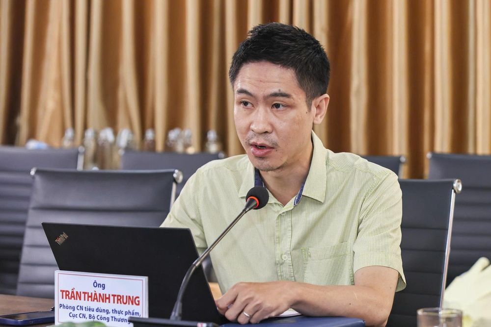 Ông Trần Thành Trung, đại diện Phòng Công nghiệp tiêu dùng, thực phẩm, Cục Công nghiệp, Bộ Công Thương. Ảnh: Quang Vinh.