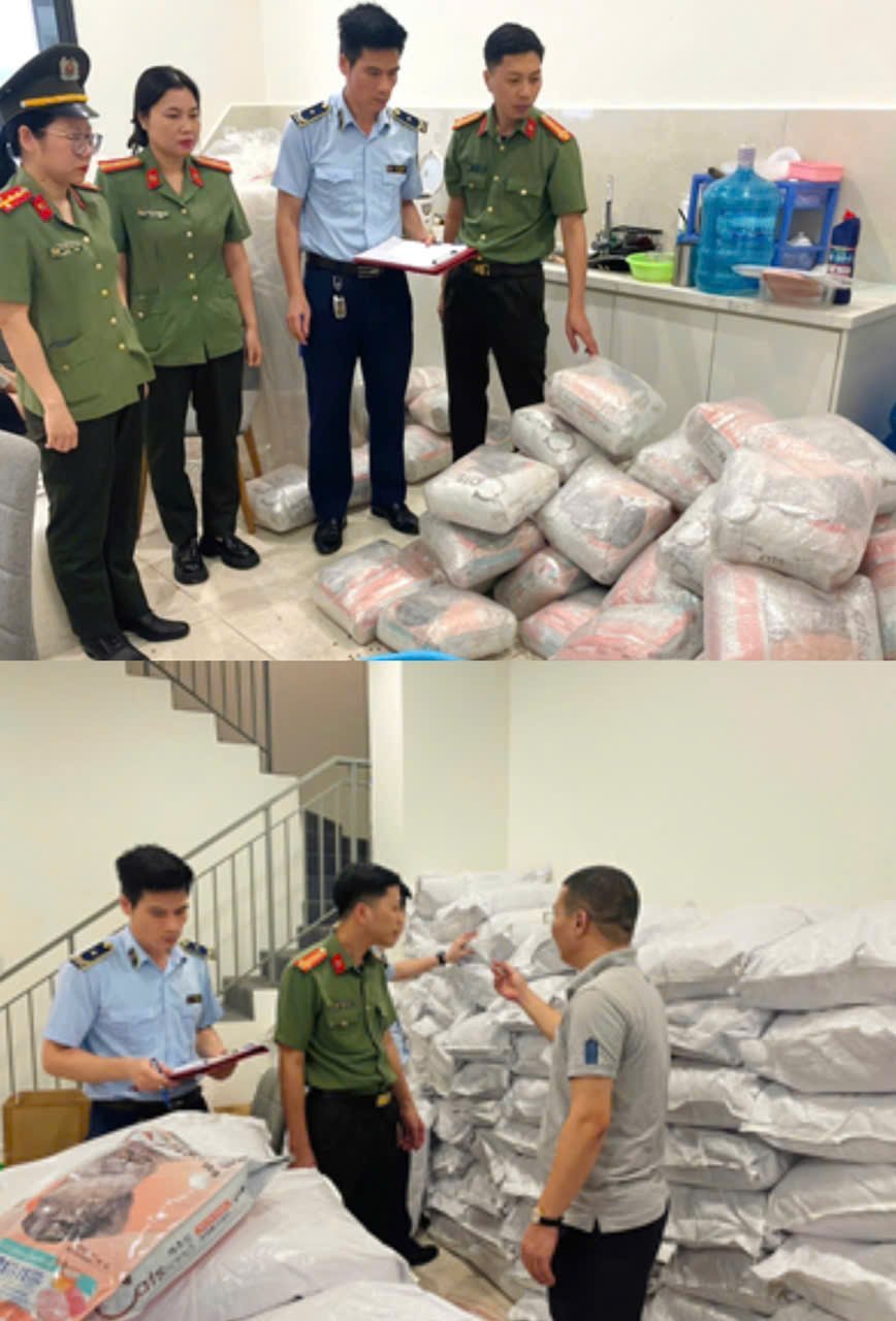 Phòng An ninh kinh tế phối hợp các phòng chức năng Công an tỉnh và Chi cục Quản lý thị trường tiến hành kiểm tra cơ sở kinh doanh. Ảnh: Công an tỉnh Hưng Yên. Phòng An ninh kinh tế phối hợp các phòng chức năng Công an tỉnh và Chi cục Quản lý thị trường tiến hành kiểm tra cơ sở kinh doanh. Ảnh: Công an tỉnh Hưng Yên.