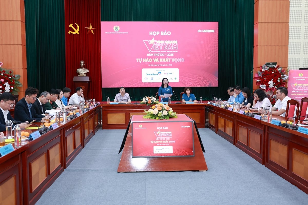 Họp báo Vinh quang Việt Nam 2025 diễn ra vào chiều 16/6. Ảnh: Duy Học. Họp báo Vinh quang Việt Nam 2025 diễn ra vào chiều 16/6. Ảnh: Duy Học.