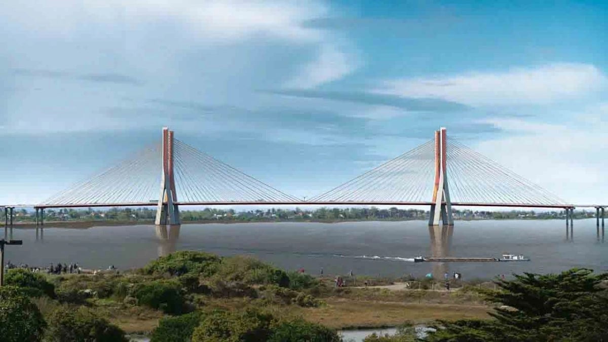 Cầu Ngọc Hồi bắc qua sông Hồng, nối Hà Nội với Hưng Yên. Ảnh: đơn vị thiết kế. Cầu Ngọc Hồi bắc qua sông Hồng, nối Hà Nội với Hưng Yên. Ảnh: đơn vị thiết kế.